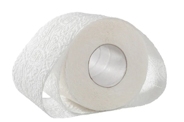 Roll White Toilet Paper White Background — Stock Photo, Image