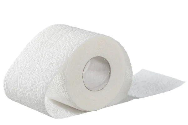 Roll White Toilet Paper White Background — Stock Photo, Image