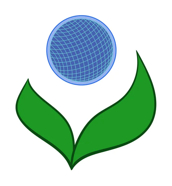 yeşil yaprakları ile mavi dünya