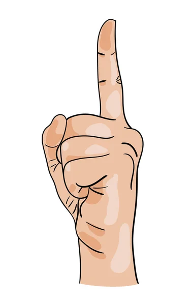 dikkat bir parmak tarafından jesti