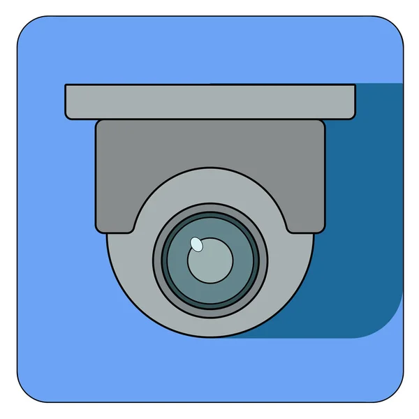 güvenlik video kamera mavi zemin üzerine