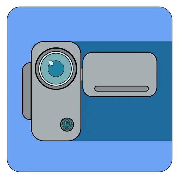 Mavi arka plan video kamera