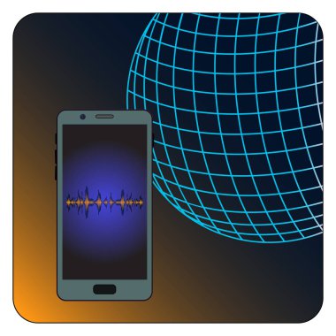 cep telefonu arka plan yeryüzünde katmanlar halinde mavi arka plan ile