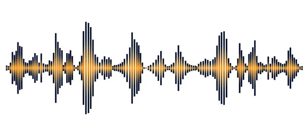 Beyaz arka planda turuncu ses dalgası