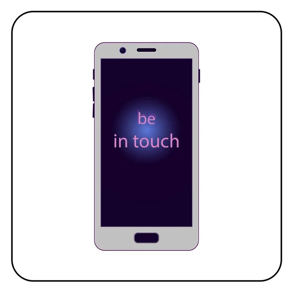 düz vektör cep telefonu simgesini katmanlar halinde