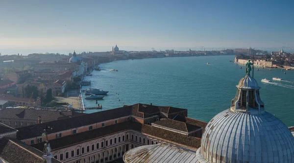 조르지오 마조레 교회에서 Venice View의 파노라마입니다 이탈리아 — 스톡 사진