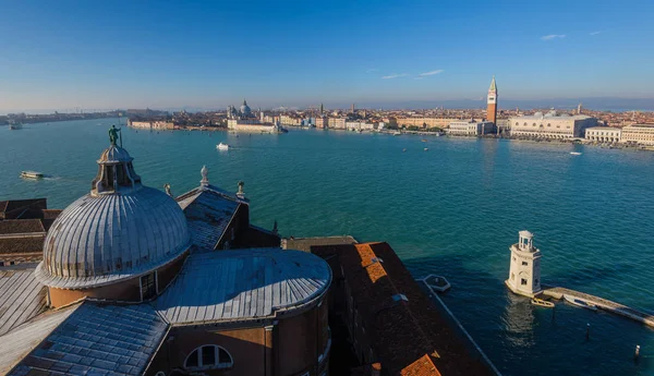 Panorama Von Venedig Luftaufnahme Von Piazza San Marco Oder Markusplatz — Stockfoto