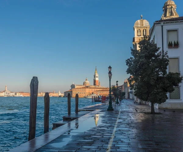 Живописный Вид Церкви Святого Георгия Острова Джудекка Венеция Италия — стоковое фото