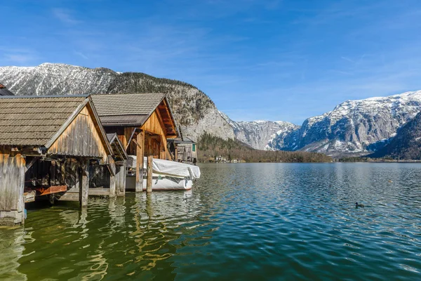 Widok Architekturę Hallstatt Lokalizacja Słynnego Miejsca Austria Region Salzkammergut Europa — Zdjęcie stockowe