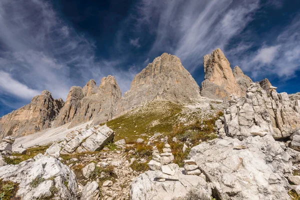 Drei Zinnen Sind Drei Der Berühmtesten Gipfel Der Dolomiten Den — Stockfoto