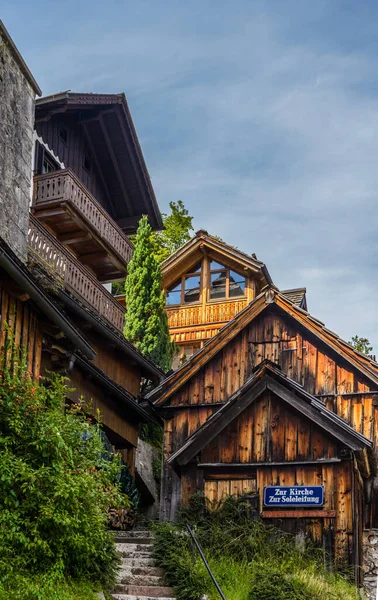 Hallstatt Vesnice Hallstatter Jezera Rakouských Alpách Rakousko — Stock fotografie