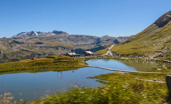 Highland Gölü Fuscher Lacke Grossglockner Yüksek Alp Yolu Avusturya — Stok fotoğraf