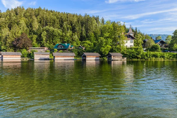 Altauseer Vidět Krásné Jezero Hory Rakousku — Stock fotografie