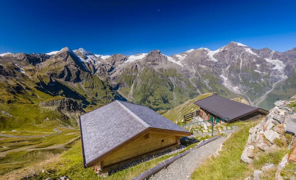 Krajobraz Wiejski Alpach Najwyższą Górą Austrii Tle Grossglockner 3797 — Zdjęcie stockowe