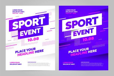 Spor vektör düzeni tasarım şablonu