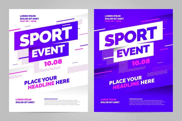 Spor vektör düzeni tasarım şablonu