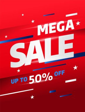 Satış banner şablon tasarımı. Özel indirim.