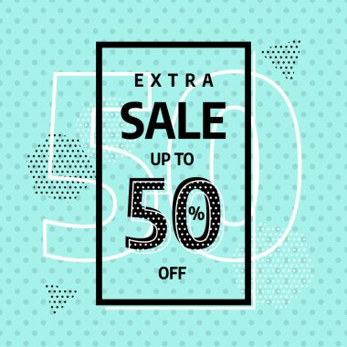 Satış banner şablon tasarımı. Özel indirim.