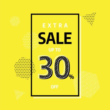 Satış banner şablon tasarımı. Özel indirim.