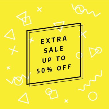 Satış banner şablon tasarımı. Özel indirim.