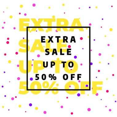 Satış banner şablon tasarımı. Özel indirim.