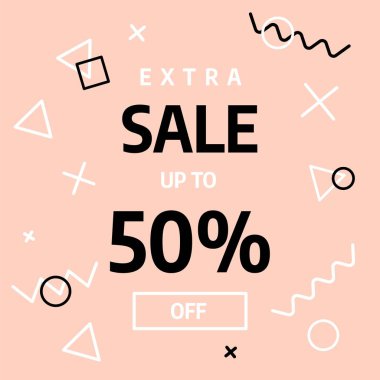 Satış banner şablon tasarımı. Özel indirim.