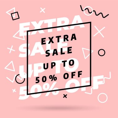 Satış banner şablon tasarımı. Özel indirim.