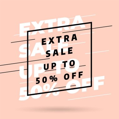 Satış banner şablon tasarımı. Özel indirim.