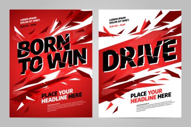 Spor vektör düzeni tasarım şablonu