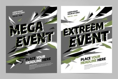 Spor vektör düzeni tasarım şablonu