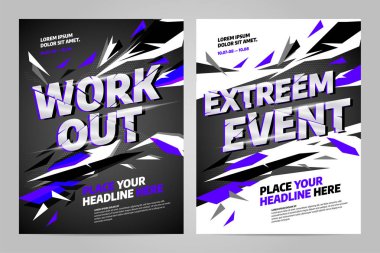 Spor vektör düzeni tasarım şablonu