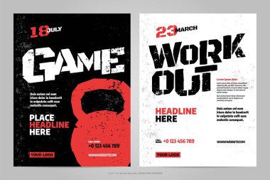 Spor vektör düzeni tasarım şablonu