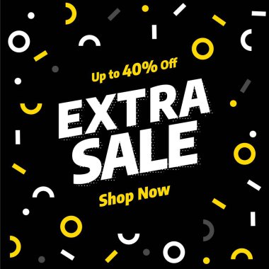 Satış banner şablon tasarımı. Özel indirim.