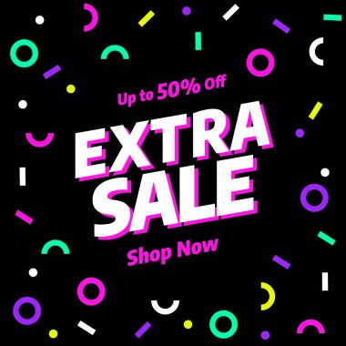 Satış banner şablon tasarımı. Özel indirim.