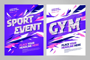 Spor vektör düzeni tasarım şablonu