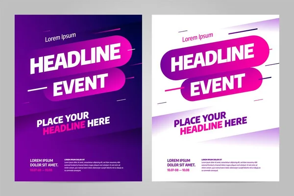 Vector layout design template for event.