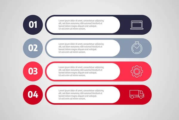 Инфографический вектор дизайна. Бизнес-концепция с шагами или процессами. — стоковый вектор