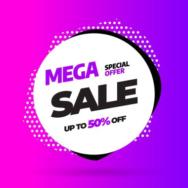 Satış afişi şablonu tasarımı. Özel fiyat. Vektör illüstrasyonu.