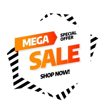 Satış afişi şablonu tasarımı. Özel fiyat. Vektör illüstrasyonu.