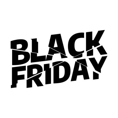 Siyah Cuma satış yazıt tasarım şablonu. Siyah Cuma tipografi afiş. Vektör çizim eps 10.