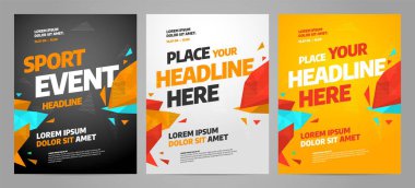 Spor etkinliği için poster şablonu tasarımı