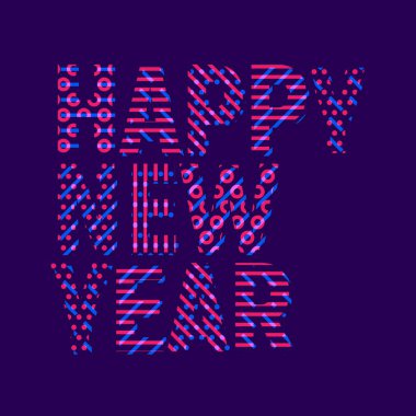 Yazıt mutlu yeni yıl 2019 düzen el ilanları ve tebrik kartı ile tebrik kartı.