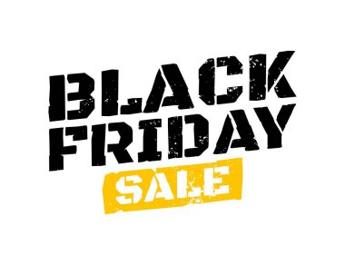 Siyah Cuma satış yazıt tasarım şablonu. Siyah Cuma tipografi afiş. Vektör çizim.