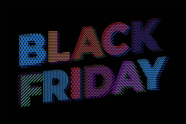 Black Friday Verkauf Beschriftungsvorlage Design-Vorlage. Banner zum Black Friday. Vektorillustration. — Stockvektor