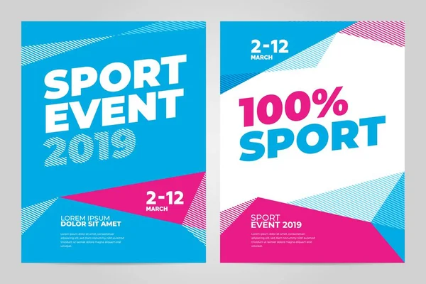 Modèle d'affiche de mise en page pour l'événement de sport d'hiver 2019 — Image vectorielle