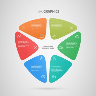 Bilgi grafikleri tasarım vektörü. Adımları veya süreçleri olan iş kavramı.
