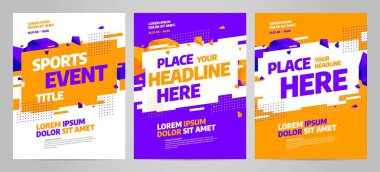 Spor etkinliği, turnuva veya yarışma için tasarım şablonu.
