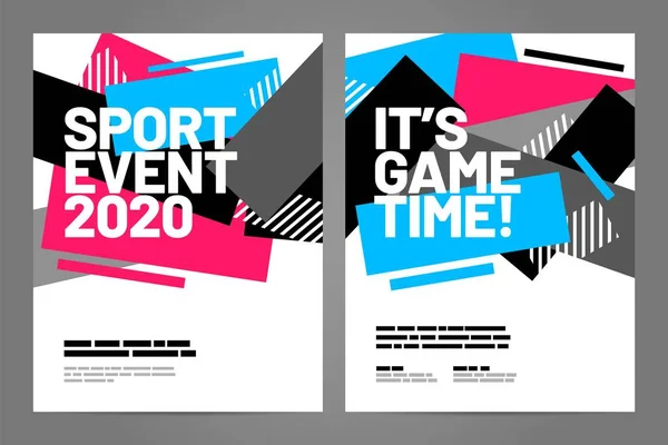 Layout poster modello di design per evento sportivo — Vettoriale Stock