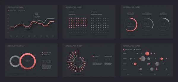 Tableau de bord UI et UX Kit avec visualisation Big Data . — Image vectorielle