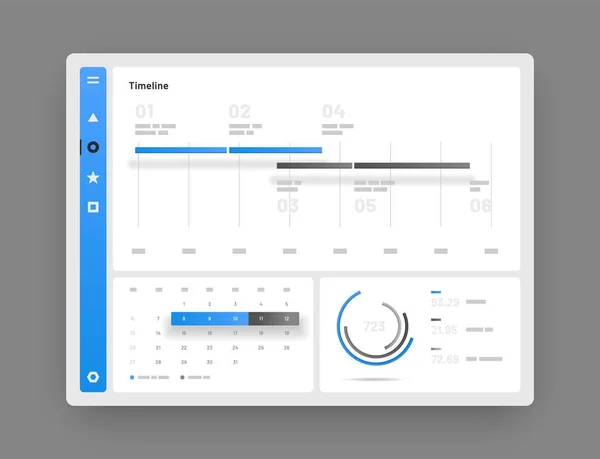 Web app Dashboard UI и UX Kit. Инфографические инструменты. — стоковое фото